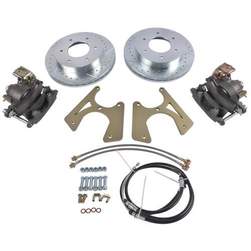 DURAFORCE Rear Disc Brake Conversion Kit 6 Lug for Chevy K5 K10 Blazer C10 Suburban 61-91