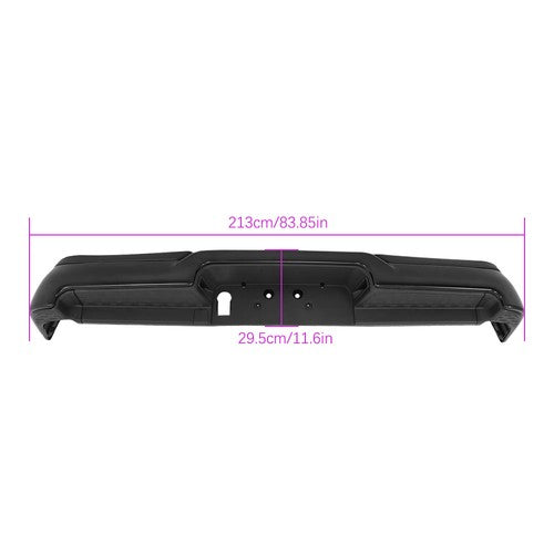DURAFORCE Rear Bumper Without Air Vent&Radar Hole Black Metal Suit For Ram 1500 2019-2023