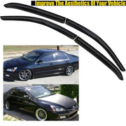 DURAFORCE Overlay Fit 2003-2007 Honda Accord Sedan Window Trim Visors Rain Guard Deflector