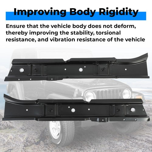 Metal Body Mounts Torque Boxes Floor Pan Supports Braces for 97-06 Wrangler TJ