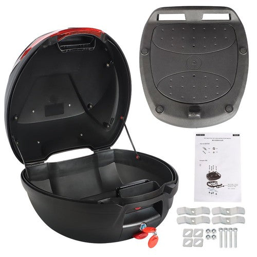DURAFORCE 32L Motorcycle Tour Tail Box Luggage Top Lock Storage Scooter Trunk Carrier Case