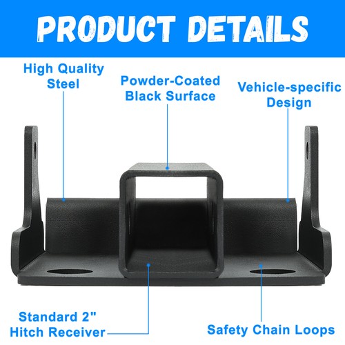 for 2 Inch Receiver Kawasaki Mule 600 610 SX 07-23 Rear Trailer Hitch Mount Bracket