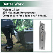 DURAFORCE Adjustable 4'' Set Back Aluminum Jack Plate Tool Outboard Boat Motor For JPL4400