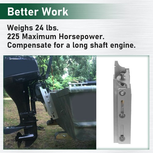 DURAFORCE Adjustable 4'' Set Back Aluminum Jack Plate Tool Outboard Boat Motor For JPL4400