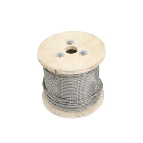 DURAFORCE T304 3/16 Inch Stainless Steel Cable 7x19 Strands 250FT 3700 lbs Steel Wire Rope