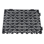 DURAFORCE 50Pack 12 x12in Interlocking Drainage Floor Tile Modular Interlocking Tile Black