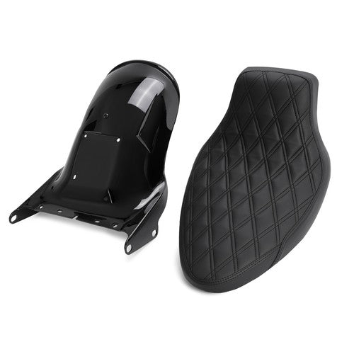 Short Rear Fender Black Seat For Harley Davidson Softail 06 17 200mm Tire