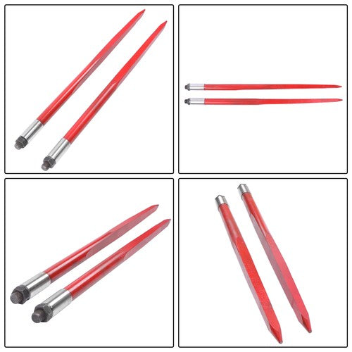 DURAFORCE For Tractors Loaders 2pcs Hay Bale Spear 43" 3000 lbs Capacity Spike Fork