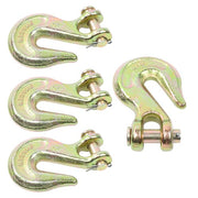 DURAFORCE 4Pcs 1/2" Clevis Grab Hook G70 Forged Steel Chain Hook Fracture Strength 48000lb