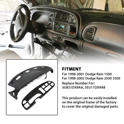 Dash Pad Instrument Panel Replacement for Dodge Ram 1500 1998-2001 2500 3500