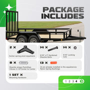 DURAFORCE Tandem Axle Trailer Spring Suspension Shackle Kit for Double Eye Spring