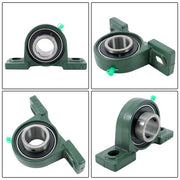 DURAFORCE 4 Pcs UCP208-24 Pillow Block Bearing Solid Base 1-1/2" Bore Self-Aligning