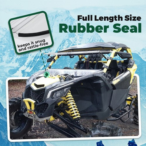 DURAFORCE Front Flip Windshield Scratch Resistant 2-IN-1 For Can-Am Maverick X3 2018-2025
