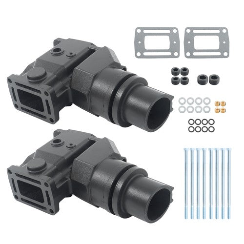 DURAFORCE For Volvo Penta OMC Set of 2 4'' manifold Exhaust Riser Elbow 4.3 5.0 5.7 5.8 L