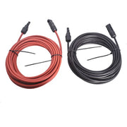DURAFORCE Solar Panel Extension Cable Wire Connector 1 Pair 30ft Black + Red 12AWG New