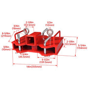 DURAFORCE 2'' Forklift Trailer Hitch Receiver Tow Hitch Attachments for Dual Pallet Fork