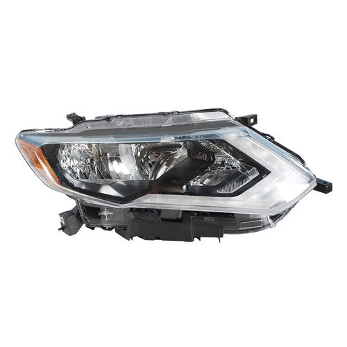 DURAFORCE Headlight Replacement For Nissan Rogue 2017 2018 2019 Right Side Chrome Housing