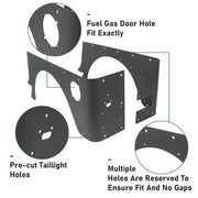DURAFORCE Rear Corner Rocker Guard Body Armor Powder Coated For 1997-2006 Jeep Wrangler TJ