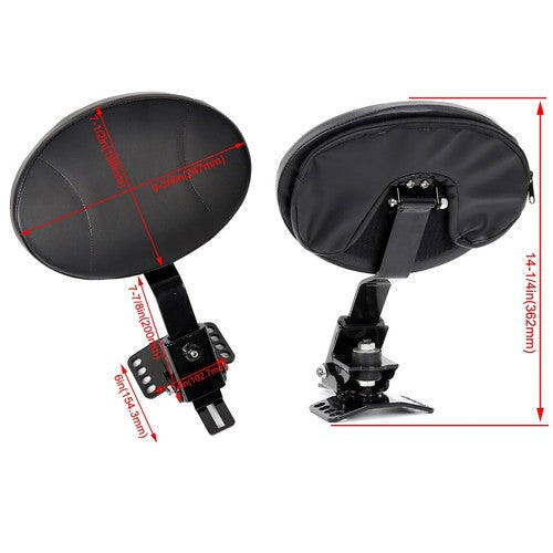 Plug In Driver Rider Backrest Pad Fit for Harley Street Electra Glide 1997-2024