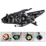 DURAFORCE Halogen Headlight For Nissan Altima 2016-2018 Passenger Side Right Housing Black