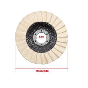 DURAFORCE 5PCS 4.5"×7/8" Felt Flap Disc Polishing Flap Discs Wool Flap Buffing Wheel Pad
