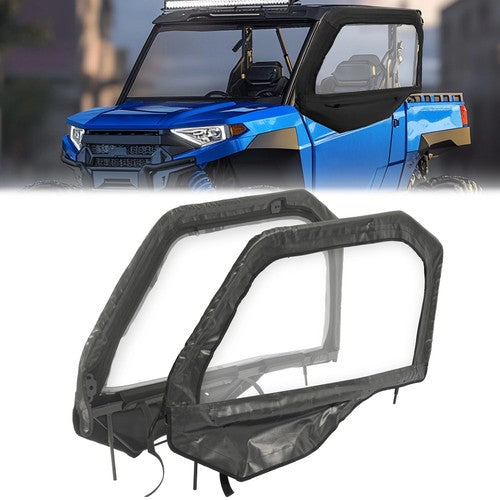 DURAFORCE Pair Soft Doors Enclosure Powder Coated Fit For Polaris General Models Universal
