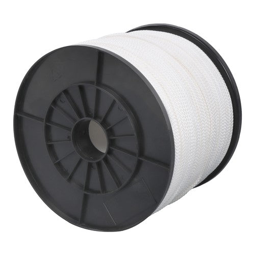 DURAFORCE 1/8 Inch Hollow Braid Polypro Rope 1000FT 350 Pounds Tensile Strength White