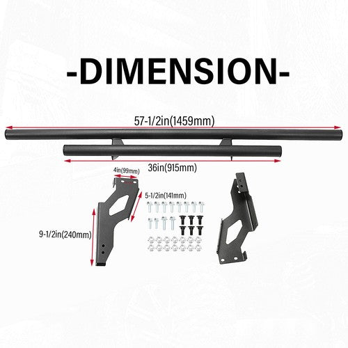 DURAFORCE For 2018-2024 Polaris Ranger 1000 XP Rear Double Tube Bumper North Star Edition