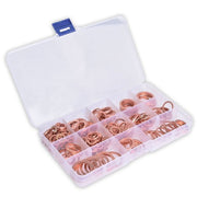 DURAFORCE Assorted Solid Copper Crush Washers Seal Flat Ring Hydraulic Fittings Set 280pcs