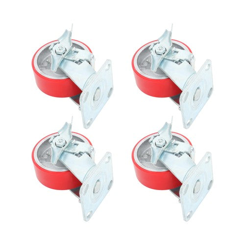 DURAFORCE 5"X 2" Heavy Duty Casters -Polyurethane Caster with Capacity up to 3200 LBS