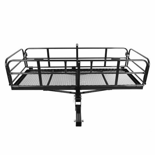 Folding Trailer Hitch Cargo Carrier Basket Luggage Rack with 2 Inch Receiver 500 LBS