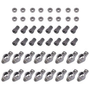 DURAFORCE Steel Roller Tip Rocker Arms Set for Small Block Chevy 350 1.5 Ratio 3/8" Stud