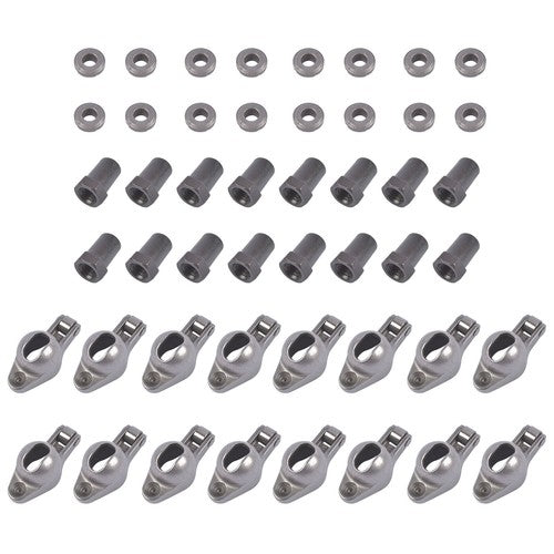 DURAFORCE Steel Roller Tip Rocker Arms Set for Small Block Chevy 350 1.5 Ratio 3/8" Stud