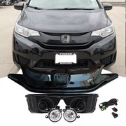 DURAFORCE For 2015-2017 Honda Fit Jazz Front Bmuper Grille Grill & Fog Lights Lamps 5PCS