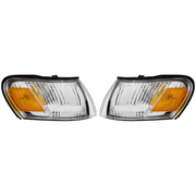 DURAFORCE JDM Chrome Headlights Turn Signal Corner Lights for 1993-1997 for Toyota Corolla