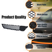 DURAFORCE Front Grille & Cover & Fog Light Covers w/Bulbs For 2015-16 Nissan Versa Note SR
