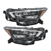 DURAFORCE Clear Lens New For Nissan Versa S SR SV 2020-2021 Pair Headlight Replacement LED