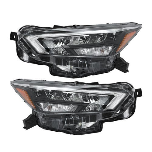 DURAFORCE Clear Lens New For Nissan Versa S SR SV 2020-2021 Pair Headlight Replacement LED