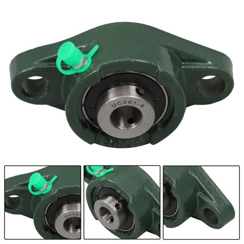 DURAFORCE 10Pcs UCFL201-8 Pillow Block Bearing 1/2" Bore 2 Bolt Flange Mounted New