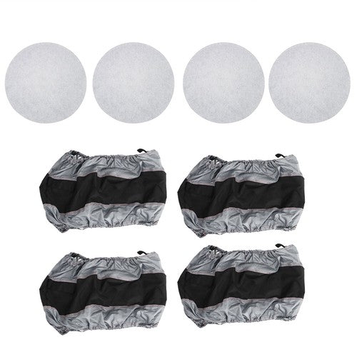 DURAFORCE Tyre Cases+Tyre Bags Car Cover 4Pcs New W/ Handheld For Gray 420D And Black 600D