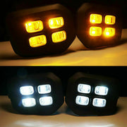 DURAFORCE Fit 2016-2022 Toyota Tacoma 4-Eyes DRL LED White&Amber Fog lights Turn signal
