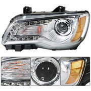 DURAFORCE Pair Set For Chrysler 300 2011-2014 Headlight Replacement Halogen Clear Lens L+R