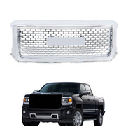 DURAFORCE Compatible For GMC Sierra 1500 2014-2015 Chrome Front Bumper Center Mesh Grille