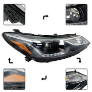 DURAFORCE Fit For Chevy Cruze 2016-2018 Quality Passenger Right Side w/LED DRL Headlight