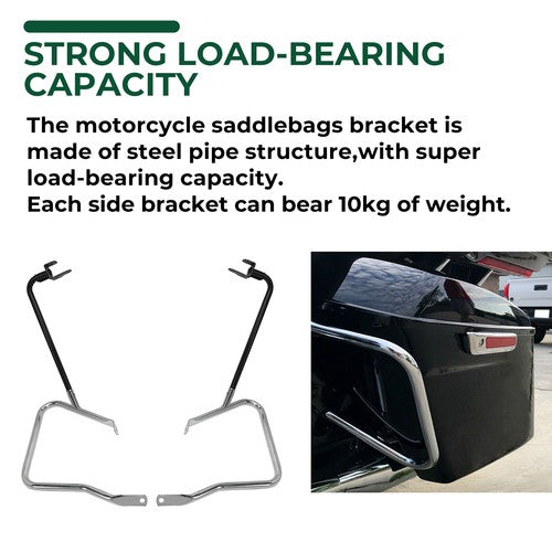 DURAFORCE Saddlebag Bracket Guard Crash Bars For Harley Touring Road Street Glide FLHX 14+