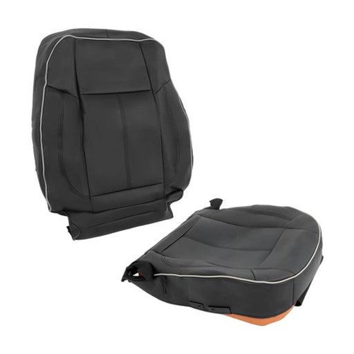 DURAFORCE NEW For Hummer H3 2006-10 Driver Seat Cover Cushion+Backrest Black Leather
