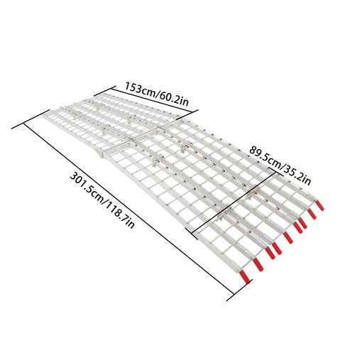 DURAFORCE For motorcycles truck 120"L x 38"W x 1.5"H 1500 lbs Motorcycle Loading Ramp