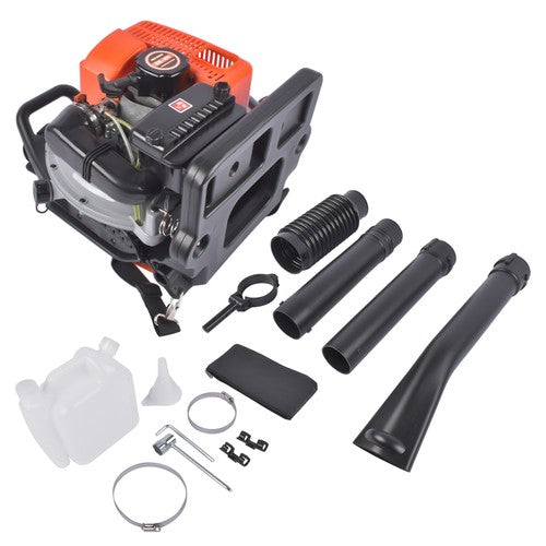 DURAFORCE Backpack Gas Powered Leaf Blower 63CC 2-Stroke 665CFM Air Volume 2700W Gasoline