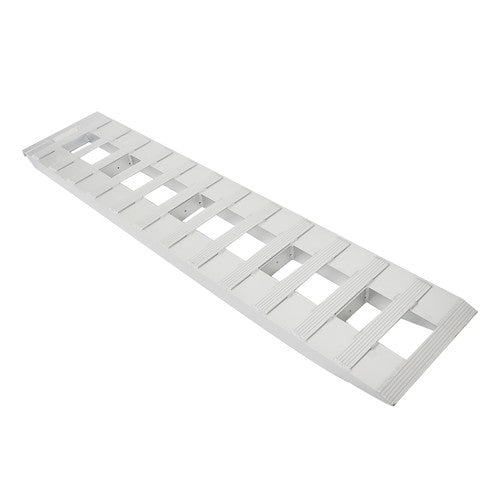 DURAFORCE 2Pcs 72'' × 14'' Aluminum Sliver Trailer Ramps 6500LBS Total Beavertail Hook End