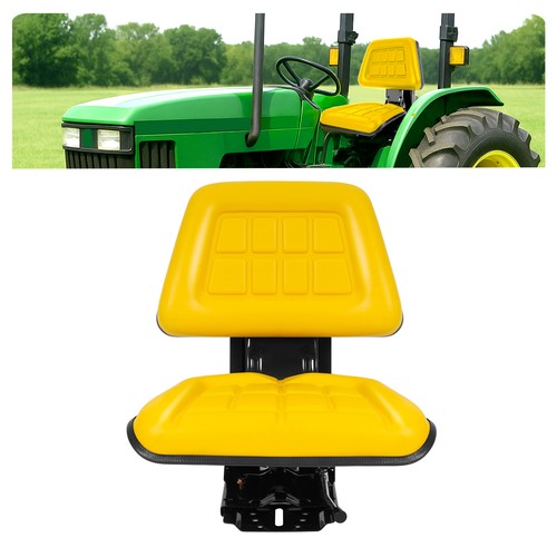 DURAFORCE Yellow Tractor Suspension Seat For John Deere 5200 5210 5300 Massey Ferguson